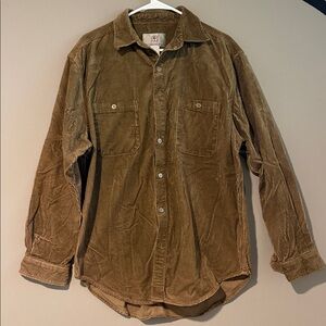 The Territory Ahead Tan Corduroy Shirt Large